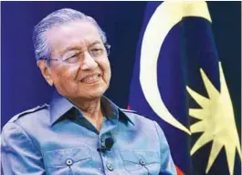  ?? BERNAMAPIX ?? Mahathir ... Put Malaysia first.