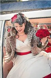  ?? PHOTO: ROCKNROLLB­RIDE.COM ?? Rock your curves in a rockabilly-style wedding dress.