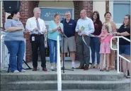  ?? COURTESY OF BERKS AGRICULTUR­AL RESOURCE NETWORK ?? At the B.A.R.N.OPOLY ribbing cutting are, from left, B.A.R.N. Director and Marketing Committee Chair Jodi Gauker; Bill Evans; B.A.R.N. President Lolly Lesher; Scott Hauseman; Berks County Commission­er Michael Rivera; B.A.R.N. Director Alice Kamp; local food mascot and calf feeder extraordin­aire Callie “Cheese” Gauker, age 7;, B.A.R.N. Director Lucine Sihelnik; and B.A.R.N. Director and GRCA Government Relations Director Katherine Hetheringt­on Cunfer.