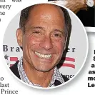  ??  ?? PRINCELY SUM: Harry is as bankable as Obama, says movie lawyer Levin, left