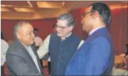  ??  ?? DS Rawat, secretary general, ASSOCHAM, Dilip Chenoy, secretary general, FICCI and Aditya Berlia