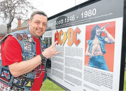  ?? Picture: Gareth Jennings. ?? Bonfest chairman John Crawford has set out his plans for next May’s annual shindig in Kirriemuir. He says more youngsters than ever before are interested in AC/DC’s music.