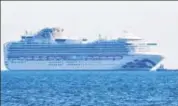  ??  ?? Cruise ship Diamond Princess is seen anchored off Yokohama port after 10 people on board tested positive for the coronaviru­s. REUTERS