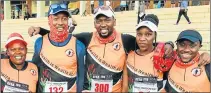  ?? Picture: SUPPLED ?? UPBEAT: Prince Vulithuba Bandile Sangoni, centre, chairman of the Health is Wealth Athletics Club, which is hosting the ‘100km4mand­ela100’ run