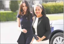  ?? WPA Pool / Getty Images ?? Meghan Markle and her mother, Doria Ragland arrive at Cliveden House Hotel on the National Trust's Cliveden Estate.