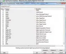  ??  ?? Figure 4: List of protocols with the options displayed by Wireshark