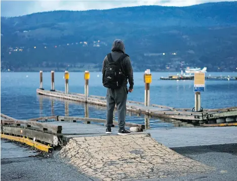  ?? NICK EAGLAND ?? K.L., 26, photograph­ed in downtown Kelowna on Nov. 30, alleges he was a victim of social worker Robert Riley Saunders.