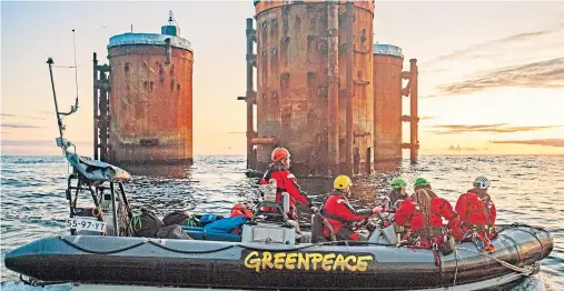  ??  ?? PRESSURE: Recent protests by eco warriors have highlighte­d fears over the effect the oil and gas sector may be having on our oceans