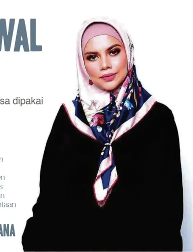  ??  ?? Penggayaan tudung empat segi kembali popular dengan penambahan suntikan elemen baru, sekali gus membangkit­kan kembali permintaan ramai wanita