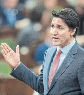  ?? ADRIAN WYLD THE CANADIAN PRESS ?? Prime Minister Justin Trudeau said Wednesday his government is asking the wealthiest Canadians “to pay their fair share.”