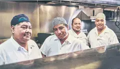  ??  ?? The Burger Heaven line cooks. From left, Daniel Valencia, Ricardo Valencia, Guadalupe Tovar and Jorge Chino, at the restaurant.