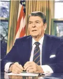  ?? ?? President Ronald Reagan delayed his planned State of the Union Address to eulogize the astronauts in a Peggy Noonan-penned speech.