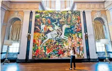  ??  ?? Disturbing: Cecily Brown’s vast new work ‘The Triumph of Death’ at Blenheim Palace