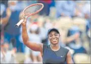  ?? AFP ?? Sloane Stephens celebrates her win over Karolina Muchova.