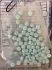  ?? PROVIDED ?? The Columbia County Sheriff’s Office says Adloye Virgo, 36, of Hudson, was in possession of these pills.