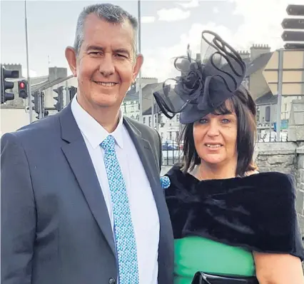  ??  ?? Surgery: Stormont minister Edwin Poots with his wife Glynis