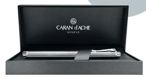  ??  ?? Ecridor Retro Palladium-Coated Pen by CARAN D’ACHE