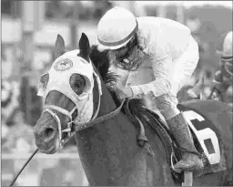  ?? COADY PHOTOGRAPH­Y ?? Multiple graded stakes winner Fear the Cowboy is among the horses under considerat­ion for two remaining Pegasus berths.