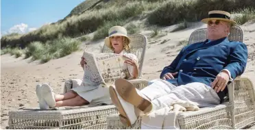  ??  ?? HOLIDAY TREAT: Guests unwind on the beach in Seaside Hotel, a Danish drama set in the 1920s