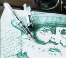  ?? SARAH MATTOZZI/THE GOULET PEN COMPANY VIA AP ?? A LAMY Vista fountain pen and drawing made with the pen by Adam Schultz. In our computeriz­ed age, the old-fashioned fountain pen — all jazzed up — is making a surprise comeback.