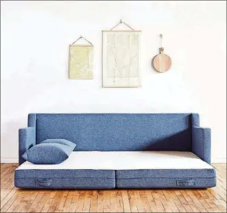  ?? GUS MODERN/TNS ?? The Flipside Sofabed from Gus Modern, $1,999. It features easy-pull fabric handles.