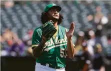  ?? Jeff Chiu / Associated Press ?? After a rough August, left-hander Sean Manaea has had backto-back strong outings — the latest against the White Sox.