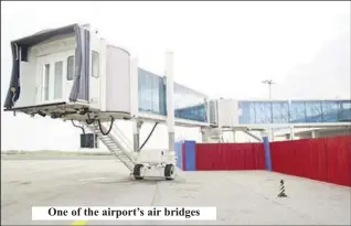  ??  ?? One of the airport’s air bridges