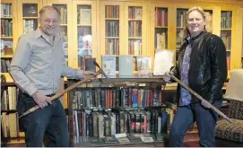  ?? Lorraine Hjalte/Calgary Herald ?? Cameron Treleaven, left, of Aquila Books, and Byron Smith, of Byron Smith Ford, will mark the 60th anniversar­y of the first ascent of Mount Everest this weekend.