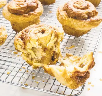  ?? Carl Tremblay / AP ?? Morning Buns are made with quick puff pastry dough and orange zest.