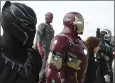  ?? DISNEY MARVEL VIA AP ?? This file image provided by Disney shows a scene from “Marvel’s Captain America: Civil War.” Disney’s announceme­nt Thursday that it’s buying most of movie goliath Fox for $52.4 billion in stock brings these once disparate franchises together. The...