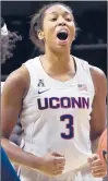  ?? BRAD HORRIGAN/HARTFORD COURANT ?? UConn forward Megan Walker announced Saturday she will declare for the WNBA Draft.