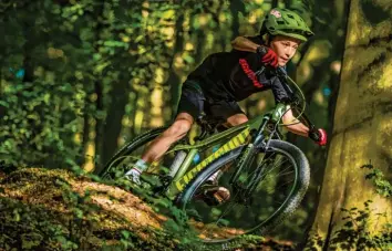  ?? Foto: Stephan Peters, dpa ?? An der Ausrüstung sollte man auch beim Mountainbi­ken nicht sparen. Aber wer bei Kinderräde­rn geschickt kauft und verkauft, kann die Kosten in Grenzen halten und den Fahrspaß hoch halten.