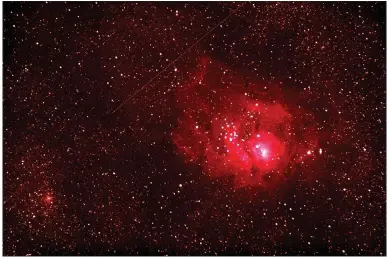  ?? David Cater/Star-Gazing ?? Pictured is the Lagoon Nebula in Sagittariu­s.