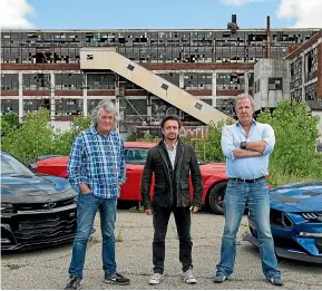  ??  ?? The Grand Tour’s James May, Richard Hammond and Jeremy Clarkson.