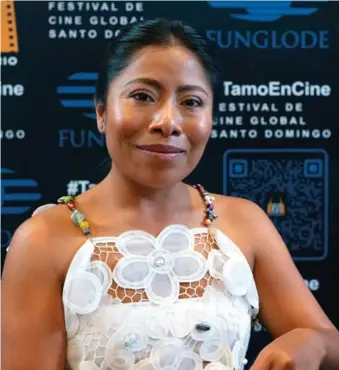  ?? MATÍAS BONCOSKY ?? La actriz mexicana Yaritza Aparicio fue reconocida en el Festival de Cine Global.