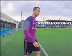  ??  ?? CRISTIANO. El portugués en una de las imágenes del primer capítulo.