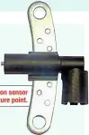  ??  ?? The crankshaft position sensor which is a known failure point.