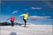  ??  ?? Cross- country enthusiast­s at Royal Gorge have 6,000 acres of trails to ski and eight warming huts to rest in.