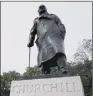  ??  ?? UNCOVERED: Sir Winston Churchill’s statue was covered up last week ahead of protests.