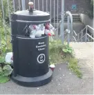  ??  ?? Bob Arnott sent us this photo of an overflowin­g bin in Coventry