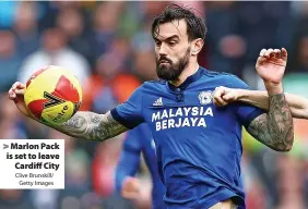  ?? Clive Brunskill/ Getty Images ?? Marlon Pack is set to leave Cardiff City