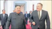  ?? AFP FILE ?? ▪ Kim Jong Un with US secretary of state Mike Pompeo.