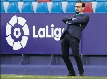  ??  ?? José Bordalás, en un partido con el Getafe.