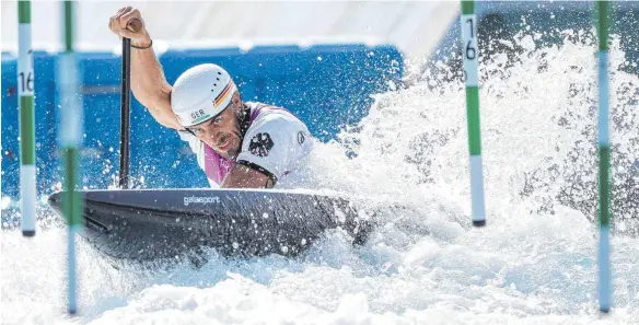  ?? FOTO: HARALD STEINER/IMAGO IMAGES ?? Sideris Tasiadis hat mit Bronze die zweite olympische Medaille seiner Karriere gewonnen. Nach Silber in London fehlt nur noch Gold im Medaillens­atz des Slalom-kanuten.