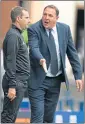  ?? ?? Malky Mackay argues with fourth official, Alan Muir