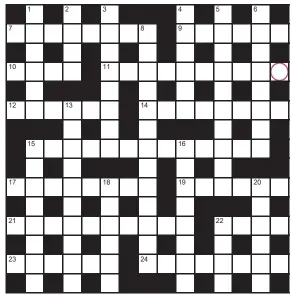  ?? ?? PLAY our accumulato­r game! Every day this week, solve the crossword to find the letter in the pink circle. On Friday, we’ll provide instructio­ns to submit your five-letter word for your chance to win a luxury Cross pen. UK residents aged 18+, excl NI. Terms apply. Entries cost 50p.