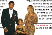 ??  ?? UN FAMIGLIA DI STAR Jay-Z, 50, Beyoncé, 38 e la piccola Blue Ivy, 8, che è già stata premiata per un brano cantato assieme alla madre.