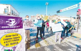  ?? / GERARDO AGUIRRE ?? Los manifestan­tes bloquearon varias calles del centro.