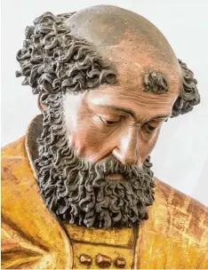  ?? Foto: Matthias Weniger ?? Auch dieser Petrus von Erasmus Grasser aus St. Peter in München sinniert mit Den kerfurchen unter dem Stirnhaarb­üschel.