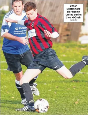  ?? FM4586759 ?? Ditton Minors take on Phoenix United during their 4-0 win